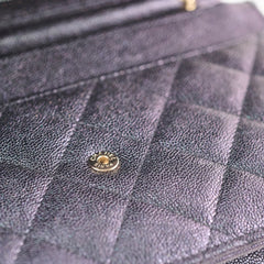 Chanel Wallet on Chain WOC Caviar Iridescence Black
