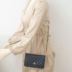 Chanel Wallet on Chain WOC Caviar Iridescence Black