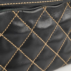 Chanel Vintage Wild Stitch Shoulder Bag Black Series 7