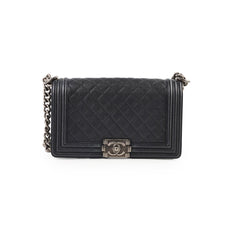 Chanel Caviar Old Medium Boy Bag Black Series 23