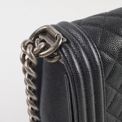 Chanel Caviar Old Medium Boy Bag Black Series 23