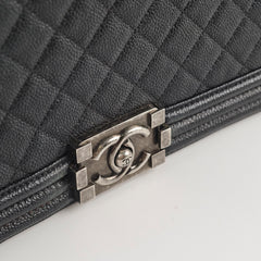 Chanel Caviar Old Medium Boy Bag Black Series 23