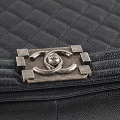 Chanel Caviar Old Medium Boy Bag Black Series 23