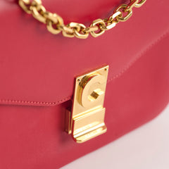 Celine Red C Logo Bag Smooth Calfskin