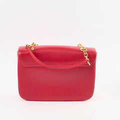 Celine Red C Logo Bag Smooth Calfskin
