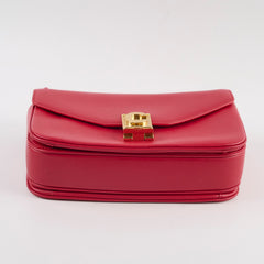 Celine Red C Logo Bag Smooth Calfskin
