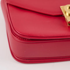 Celine Red C Logo Bag Smooth Calfskin