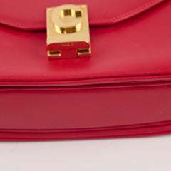 Celine Red C Logo Bag Smooth Calfskin
