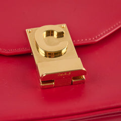 Celine Red C Logo Bag Smooth Calfskin