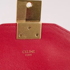 Celine Red C Logo Bag Smooth Calfskin