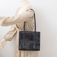 Prada Patent Leather Tote Black