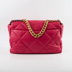 Chanel 19 Large Coral Pink Goatskin