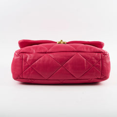 Chanel 19 Large Coral Pink Goatskin