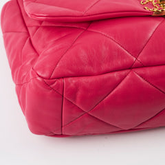 Chanel 19 Large Coral Pink Goatskin