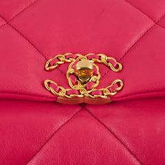 Chanel 19 Large Coral Pink Goatskin