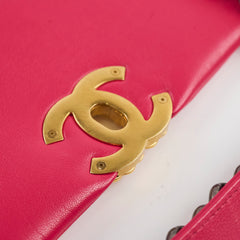 Chanel 19 Large Coral Pink Goatskin