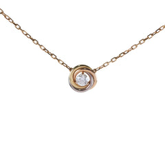 Cartier Trinity 18k Diamond Necklace Tri-Colour