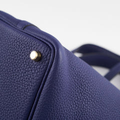 Hermes Picotin 18 Clemence Blue Encre Stamp Z