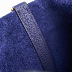 Hermes Picotin 18 Clemence Blue Encre Stamp Z