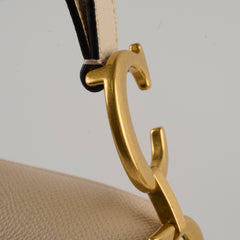 Christian Dior Medium Saddle Bag Cream