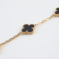 Van Cleef & Arpels Vintage 5 Motifs Alhambra Bracelet Onyx