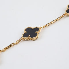 Van Cleef & Arpels Vintage 5 Motifs Alhambra Bracelet Onyx