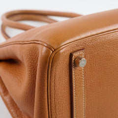 Hermes Birkin 30 Gold PHW F Square Stamp