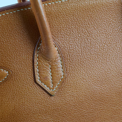 Hermes Birkin 30 Gold PHW F Square Stamp