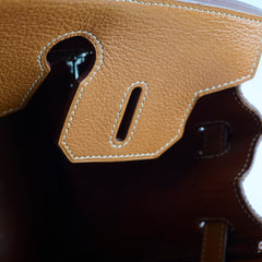 Hermes Birkin 30 Gold PHW F Square Stamp