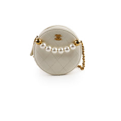 Chanel Pearl Round Bag White Series 29