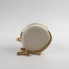Chanel Pearl Round Bag White Series 29