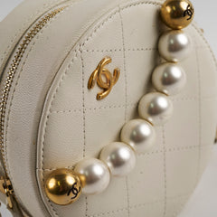 Chanel Pearl Round Bag White Series 29