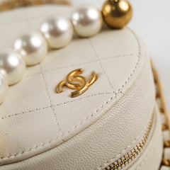 Chanel Pearl Round Bag White Series 29