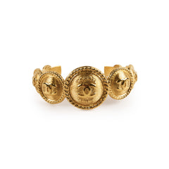 Chanel Medallion CC Cuff Bracelet Large Size