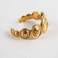 Chanel Medallion CC Cuff Bracelet Large Size