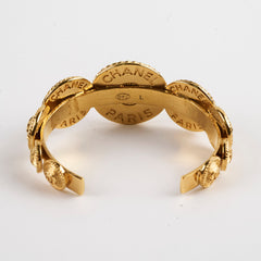 Chanel Medallion CC Cuff Bracelet Large Size