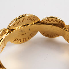 Chanel Medallion CC Cuff Bracelet Large Size