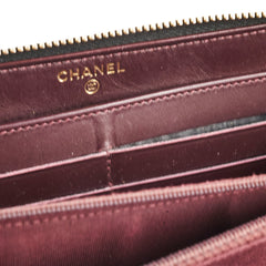 Chanel Caviar Zip Around Wallet Black Series 19