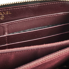 Chanel Caviar Zip Around Wallet Black Series 19