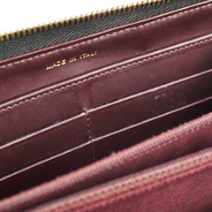 Chanel Caviar Zip Around Wallet Black Series 19