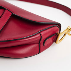 Christian Dior Medium Saddle Bag Burgundy