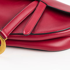 Christian Dior Medium Saddle Bag Burgundy