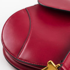 Christian Dior Medium Saddle Bag Burgundy
