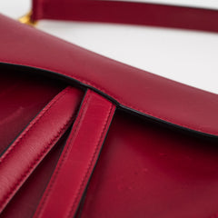 Christian Dior Medium Saddle Bag Burgundy