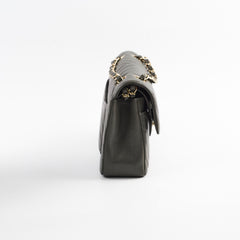 Chanel 20B Caviar Chevron Small Classic Flap Grey Series 30