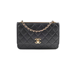Chanel Trendy CC Lambskin Wallet on Chain WOC Black Series 24