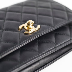 Chanel Trendy CC Lambskin Wallet on Chain WOC Black Series 24