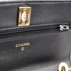 Chanel Trendy CC Lambskin Wallet on Chain WOC Black Series 24
