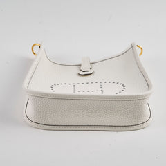 Hermes Evelyne 16 New White Clemence B Stamp