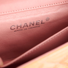 Chanel Extra Mini Patent Leather Orange Pink Lining